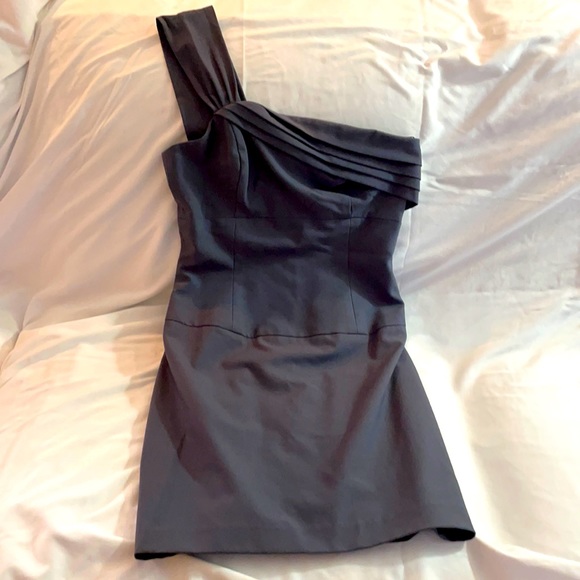 Black Halo one shoulder mini jackie dress - Picture 1 of 5